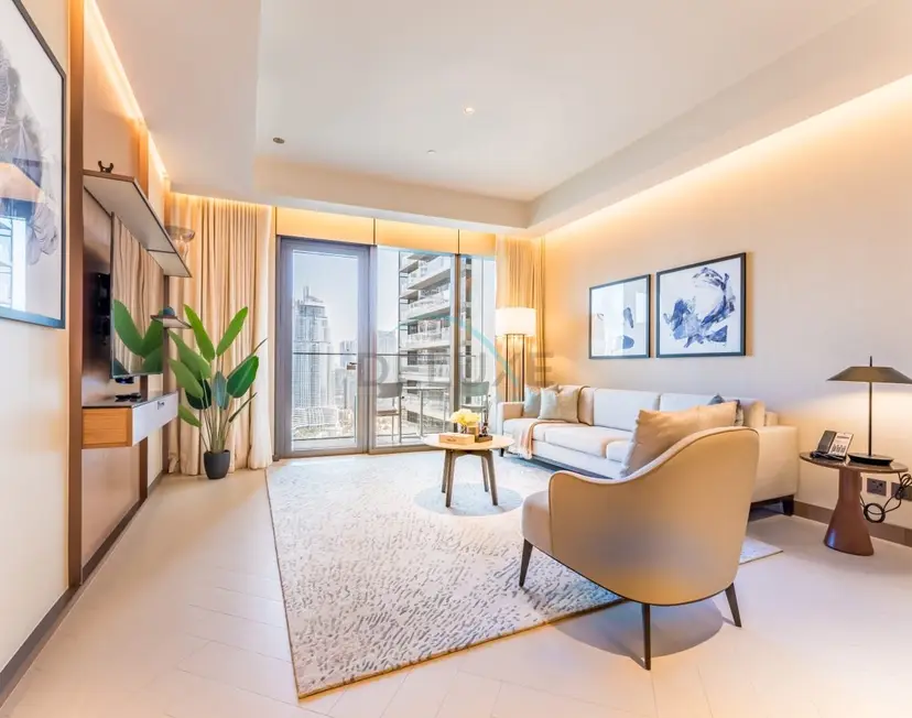 Overlooking Burj Khalifa and Fountain Views from Living to Bedrooms — Downtown Dubai — photo 10