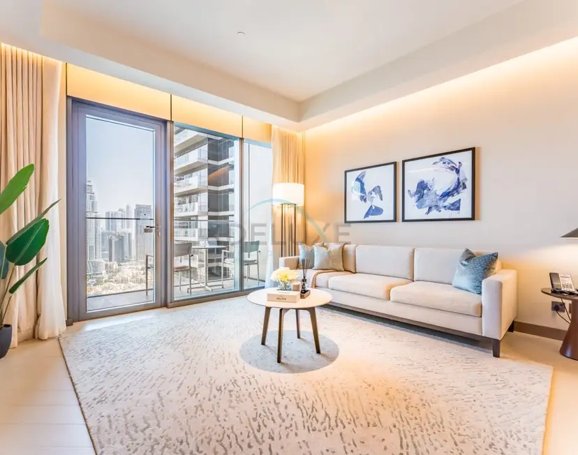 Overlooking Burj Khalifa and Fountain Views from Living to Bedrooms — Downtown Dubai — photo 11