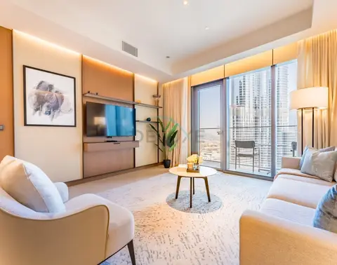 Overlooking Burj Khalifa and Fountain Views from Living to Bedrooms — Downtown Dubai — photo 2