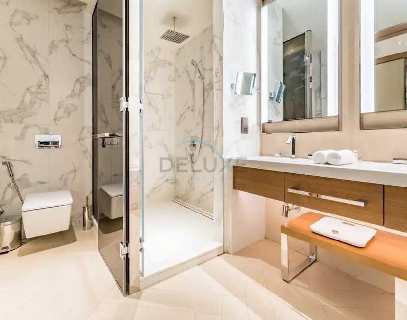 Overlooking Burj Khalifa and Fountain Views from Living to Bedrooms — Downtown Dubai — photo 25