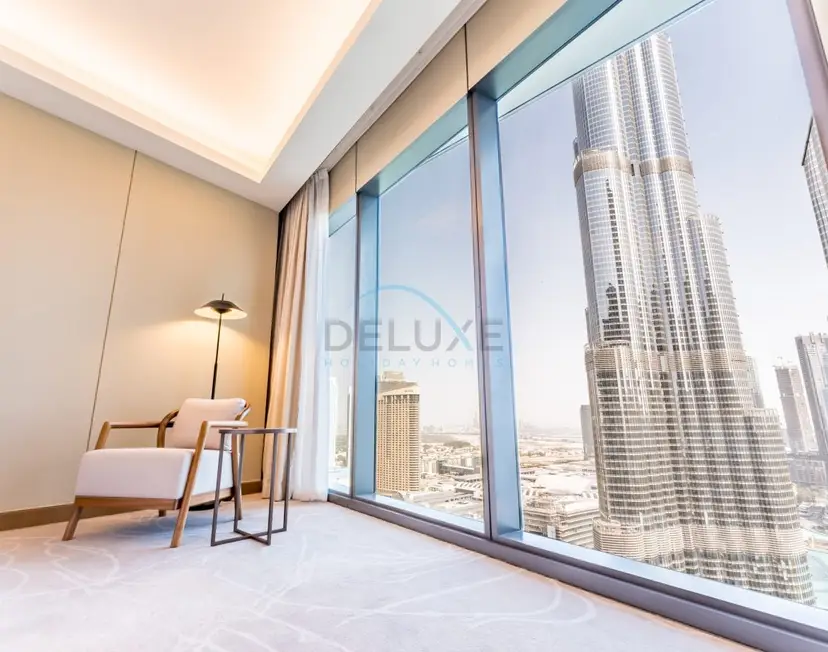 Overlooking Burj Khalifa and Fountain Views from Living to Bedrooms — Downtown Dubai — photo 29