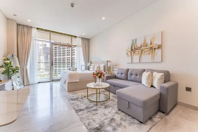 Furnished Studio with Burj Khalifa View, Near Dubai Water Canal — Business Bay