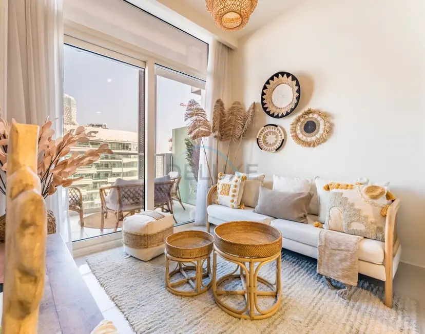 Contemporary 1-Bedroom Boho Oasis with Canal Views — Business Bay — photo 2